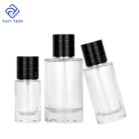 Nouveau design de luxe fond épais vide unique haut de gamme exotique roman de luxe 30ml 50ml 100ml bouteille de parfum en verre rechargeable
