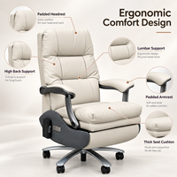 Chaise de bureau en cuir inclinable confortable avec repose-pieds pour chaise de bureau de direction, chaise de bureau de patron, chaise de bureau administrative