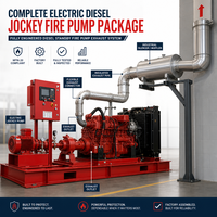 Ensemble de pompe à incendie diesel avec silencieux d'échappement, système de ventilation et système de refroidissement du moteur