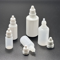 Flacon compte-gouttes rechargeable en LDPE transparent blanc, flacon compte-gouttes vide à presser pour emballage cosmétique