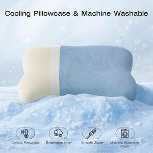 Oreiller de refroidissement ergonomique en mousse à mémoire de forme souple et incurvée pour le cou cervical dormeur latéral breveté pour une chambre à coucher confortable - Product Image 5