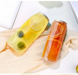 Cho Rõ Ràng Trong Suốt Pet Nhựa Dễ Dàng Mở Lon 250Ml 330Ml 500Ml 650Ml Cho Nước Mềm Nước Trái Cây Rượu Sâm Banh Năng Lượng Đồ Uống - Product Image 2
