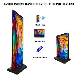 Écran publicitaire LED numérique vertical amovible et pliable pour intérieur, support au sol, affichage d'affiches LED P1.5 P1.86 P2.5 pour les centres commerciaux - Product Image 6