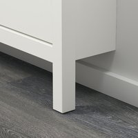 Meuble à chaussures avec 4 compartiments, blanc, 107x22x101 cm