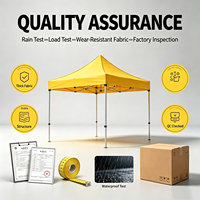 Tente de réception pliante personnalisée 10x10, imperméable, robuste, pour événements extérieurs, fêtes, salons professionnels, tente en tissu Oxford 600D