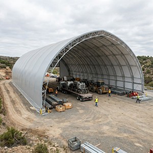 Estructura de tensión en frío para clima sueco, tipo salón, refugio, almacenamiento, garaje, resistente, con cubierta de tela y PVC, sin acero galvanizado, modelo b1, <span class=keywords><strong>precio</strong></span> por año - Product Image 1