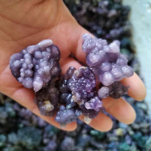 Cluster Grezzo di Prehnite Naturale e <span class=keywords><strong>Agata</strong></span> Viola Uva, Esemplare <span class=keywords><strong>Minerale</strong></span> Grezzo per Decorazione Casa - Product Image 4