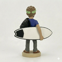 Usine en gros personnalisé résine artisanat surf modèles de caractères pour la maison et bureau décoration de bureau pour Souvenirs Figurines