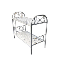 Lit superposé métallique pour dortoir étudiant, lit superposé en acier pour appartement, lit superposé à cadre métallique, lit superposé double en acier