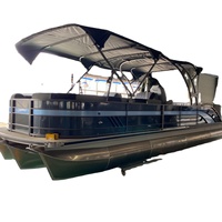 Bateau ponton flottant en aluminium soudé de 9 m (30 pieds) pour yacht sportif, moteur hors-bord 150 CV/200 CV, alimenté par batterie, 30-35 nœuds, pour la pêche