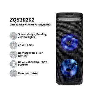 SING-E Loa Di Động ZQS10202 Micro Loa Ngoài Trời Có Thể Sạc Lại Đi Kèm Với Điều Khiển Từ Xa Hỗ Trợ TWS <span class=keywords><strong>USB</strong></span> <span class=keywords><strong>FM</strong></span> <span class=keywords><strong>Radio</strong></span> AUX, LED - Product Image 3