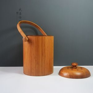<b>Bamboo</b> Food <b>Container</b> Round Coffee Color Eco Friendly Standing Type 2kg Chongqing Origin ZLJT 01 - Product Image 4