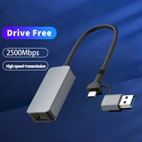 Kartu jaringan adaptor Ethernet USB Tipe C, kartu jaringan USB tipe-c RJ45 100/1000Mbps Lan kabel Internet untuk PC Windows XP 7 8 10 Laptop
