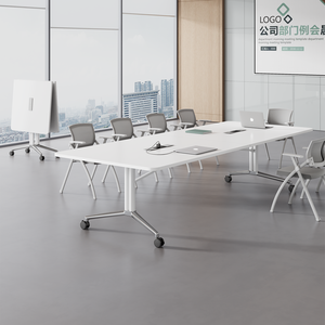 Table de conférence mobile pliable moderne - Bureau de formation modulaire à plateau rabattable avec roulettes pour salle de <span class=keywords><strong>réunion</strong></span> et salle de séminaire - Product Image 5