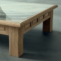 Table basse en bois massif de style vintage Degas, plateau en marbre, style rétro médiéval, style design, meubles pour la maison, sans assemblage