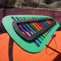 Outdoor Metal Percussion Instrument Rainbow Trio Ensemble Playground Musical Instruments Music Amusement Park Facilities