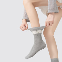Chaussettes de Pilates vintage personnalisées à motif floral, chaussettes de yoga antidérapantes pour femmes, chaussettes à grip en tricot côtelé, chaussettes de danse pour la barre de ballet, OEM ODM