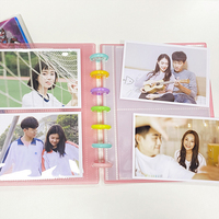 Carpeta de fotos transparente de PP para álbum de fotos de bebé, con encuadernación de discos, para documentos escolares, bolsa, caja de bolsillo, PinGlory, ecológica