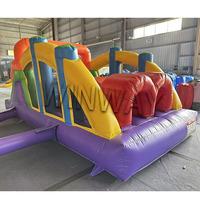 Pista de Obstáculos Inflable Comercial de Grado Industrial, Juego de Obstáculos Inflable, Castillo Inflable para Fiestas Infantiles en Venta