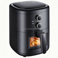 Friteuse à air numérique multifonctionnelle 5,5 L 6L 7L pour usage domestique et commercial sans huile Friteuse à air argenté