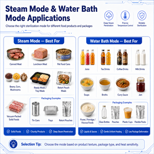 Esterilizador Industrial de Alimentos, Máquina de Retorta para Esterilización de Alimentos Envasados y Frascos de Vidrio - Product Image 2