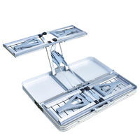 Ensemble table et chaises pliantes en aluminium, léger et portable pour le camping et les pique-niques