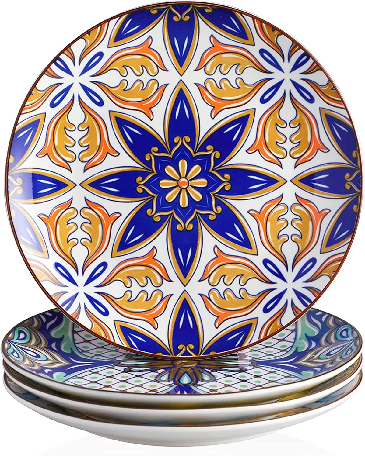 Vajilla de porcelana de 8 pulgadas lado/ensalada/fruta/plato de aperitivos (21*21*2,8 cm)