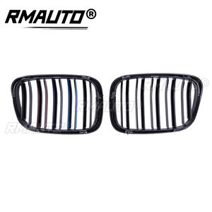 Calandre avant de voiture RMAUTO style M, calandre de course noire brillante pour BMW E39 Série 5 1997-2003, kit de carrosserie - Product Image 6