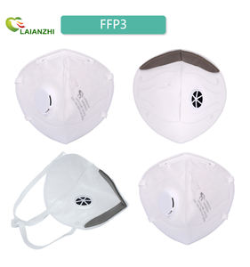 LAIANZHI KP312 bandana lipat penjualan laris masker putih dengan katup 4 lapisan masker debu pelindung FFP3 harga pabrik sekali pakai - Product Image 4