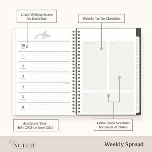 Impresión de Libros, Encuadernación Espiral, Logotipo en Lámina Dorada, Papel Ecológico Personalizado, Agenda A5, Diario, Organizador, Cuaderno, 80 Hojas - Product Image 2