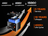 Batterie LiFePO4 LiTime 12V 50Ah à décharge profonde avec Bluetooth pour moteur de pêche, sondeur de pêche et électronique marine (fonctionne en basse température)