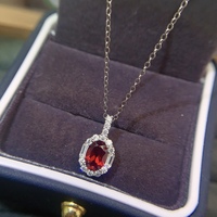 Vente flash - Collier pendentif en argent sterling 925, bijoux géométriques, grenat naturel, topaze, péridot, bijoux fins tendance, vente en gros