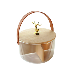 Vente en gros de seaux de rangement pour la maison de luxe couvercles en bambou multi-usages - Product Image 3