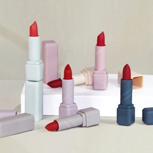 Rubber Paint Matte Lipstick Tubes Squarelip <b>Balm</b> <b>Container</b> Custom Made Lipstick Tubes With logo and Custom Box - Product Image 1