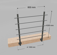 Système de balustrade extérieure et de garde-corps pour villa moderne en acier inoxydable résistant à la rouille