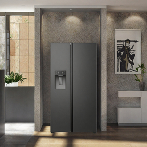 Réfrigérateur côte à côte 513L, sans givre, en acier inoxydable, avec distributeur d'eau, éclairage LED, multi-compartiments, appareil électroménager - Product Image 2