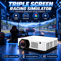 Projecteur laser WUXGA 7500 lumens à courte focale, multi-projecteur pour simulateur de course et simulateur de vol