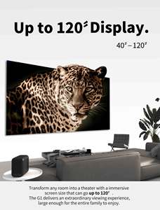 เครื่องฉายภาพอัจฉริยะ G1 Wupro เครื่องฉายโปรเจคเตอร์ขนาด320 ISO Lumens 1080P Native FHD 4K รองรับ HDR10แอลซีดีโปรเจคเตอร์พกพาสำหรับบ้าน - Product Image 5