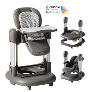 Kursi Makan bayi goyang & bantu jalan bayi, kursi tinggi makan bayi dapat dilipat multifungsi dapat diatur - Product Image 2