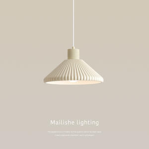 French-Style Cream-Colored <b>Chandelier</b> Wabi-Sabi Vintage Minimalist Modern LED Middle Pendant Light <b>for</b> <b>Bedroom</b> Island Dining - Product Image 5