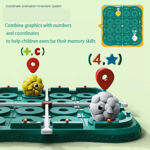 Aggiornamento della partita di memoria del cervello Teaser logico della difesa della pecora i bambini logici educativi del labirinto giochi per bambini giocattoli e giochi - Product Image 4