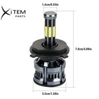 Faro LED 360 de 8 Lados H4 H7 H11 H13 9005 9006 60W Bombillas de Luz para Auto y Coche 9004 9007 Luces Antiniebla Canbus