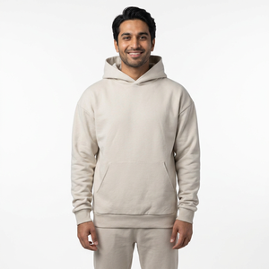 Sudadera con Capucha Personalizada 100% Algodón para Hombre, Corte Regular, con Estampado de Letras, Antiarrugas, Forro Polar de 500g, Estilo Urbano, Invierno - Product Image 1