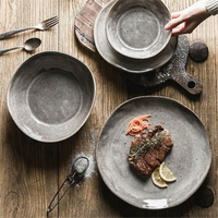 Service de vaisselle rustique en porcelaine pour restaurant – Écologique, durable, compatible lave-vaisselle, qualité alimentaire, non toxique
