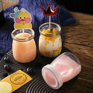 مصنع إنتاج المألوف لطيف البسيطة الزجاج الزبادي زجاجة بودنغ/كوب/القدح/جرة/حاوية - Product Image 2