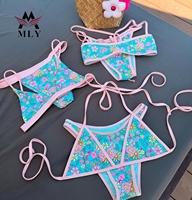 MLY 2025 Trending Bikinis ecológicos sostenibles Etiqueta privada Mujeres Bikini con cuentas a mano de alta calidad Traje de baño con dijes