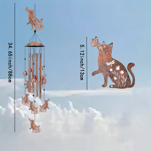 kitty Wind Chimes Outdoor Giraffe Gifts for Women/Men/Mom/Wife/Grandma Birthday Gifts Memorial Gift Metal <b>WindChime</b> - Product Image 3