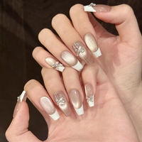 Uñas Postizas de Alta Calidad a Precio de Mayoreo, 10 Piezas, Hermoso Diseño de Lujo Personalizado para Dedos, Tipo Cuadrado