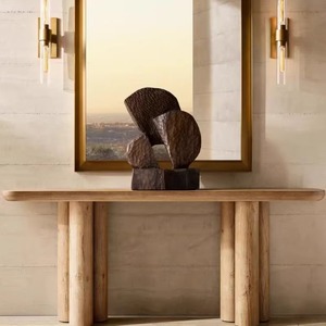 طاولة طعام مستديرة أمريكية بتصميم عتيق للأثاث، حديثة وبسيطة، مناسبة للفيلات والفنادق والمبيت والإفطار، قابلة للتخصيص - Product Image 2