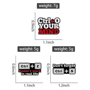 Broche de acceso directo de Oficina Creativa Ctrl + <span class=keywords><strong>Z</strong></span> & Ctrl + S Pin de esmalte de metal - Product Image 5